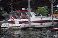 1987 REGAL 360 COMMODORE FOR SALE IN THE LINDSAY AREA NORTH EAST OF TORONTO ONTARIO CANADA.