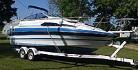 1988 BAYLINER 2455 CIERA FOR SALE IN THE LINDSAY AREA NORTHEAST OF TORONTO, ONTARIO, CANADA SIMILAR TO THE 1986, 1987 AND 1989 MODELS.