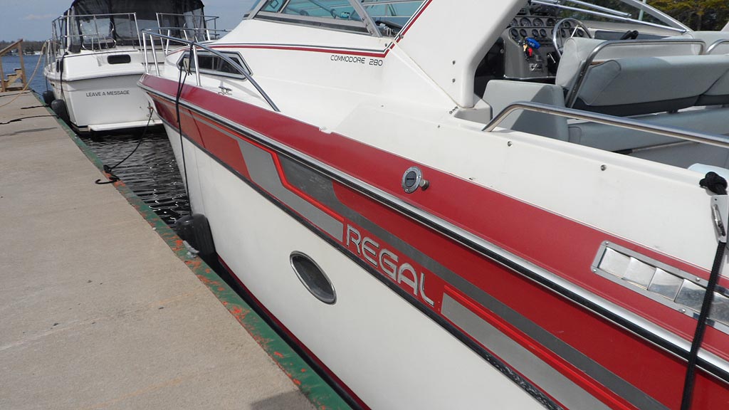 1988 Regal Commodore 280 for sale in the Lindsay area north east of Toronto, Ontario, Canada.