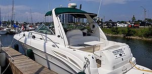 2001 Sea Ray 340 Sundancer for sale in the Whitby area east of Toronto, Ontario, Canada by Ontario boat and yacht brokers.