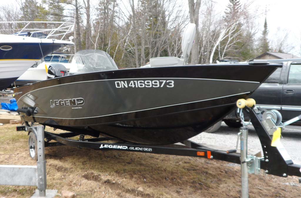 USED 2014 LEGEND X16 TERMINATOR ALUMINUM FISHING BOAT FOR SALE IN THE  LINDSAY AREA NORTHEAST OF TORONTO, ONTARIO, CANADA SIMILAR TO THE 2012 AND  2013 MODELS.