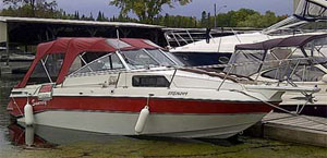 1989 Sunray Ciera 22 Cuddy for sale in the Bobcaygeon area northeast of Toronto, Ontario, Canada by Ontario boat and yacht brokers.